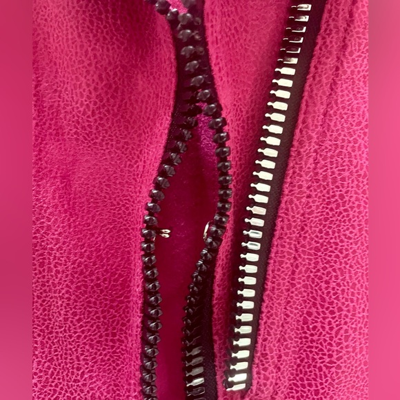 Joseph Ribkoff Hot Pink Fuchsia Moto Jacket Style 211954 Size Medium NEW W/ TAGS - Picture 7 of 12